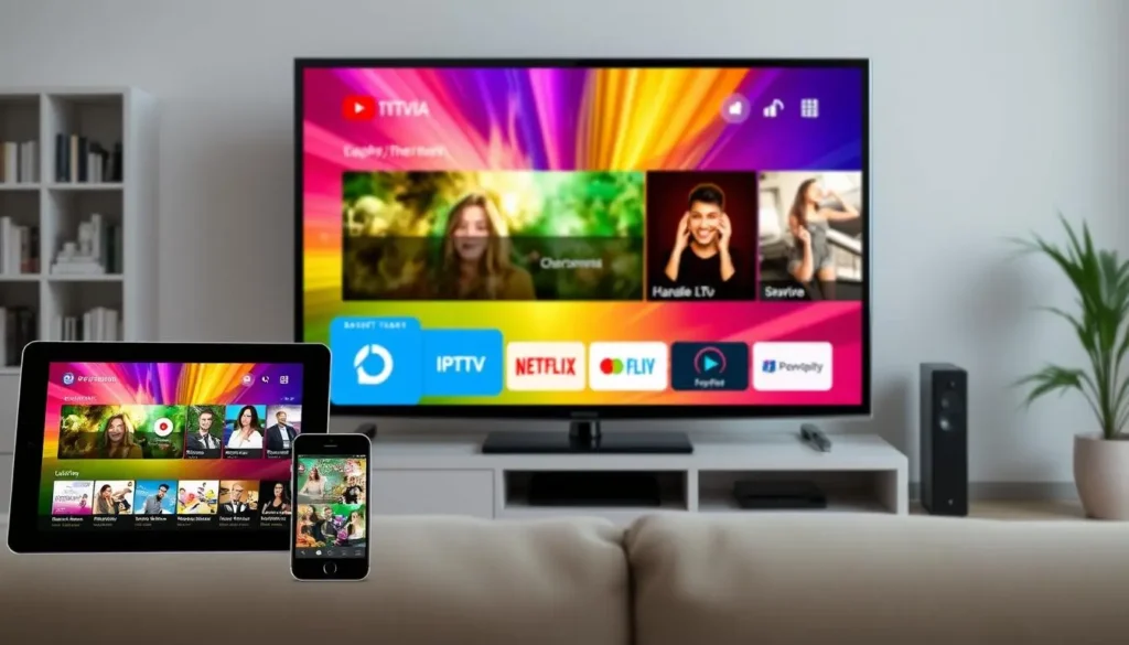 a group of devices in front of a television